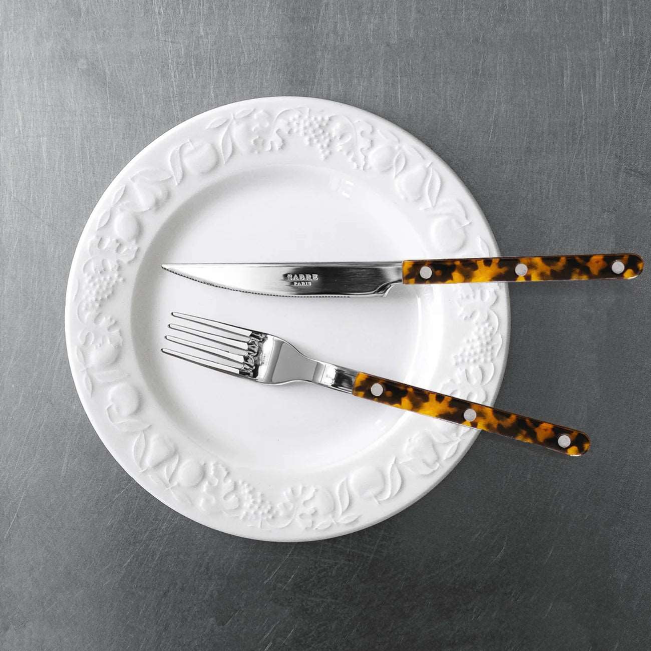 Sabre Paris Bistrot Tortoise, 5 Pieces Cutlery Set Faux Tortoise - Image 3