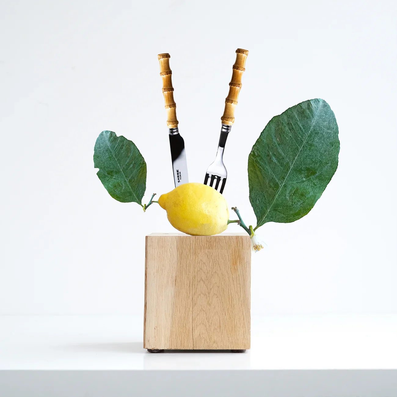 Sabre Paris Panda, 5 Pieces Cutlery Set Bamboo Light - Image 4